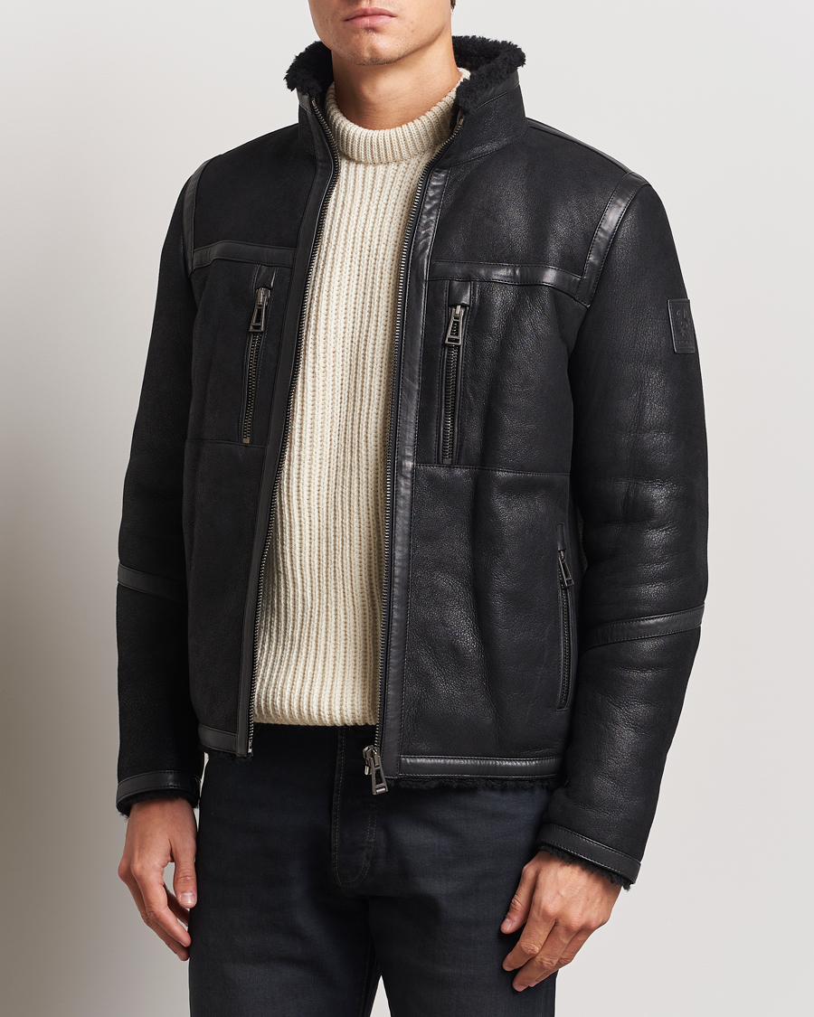 Heren | Jassen | Belstaff | Tundra Sherling Leather Jacket Black
