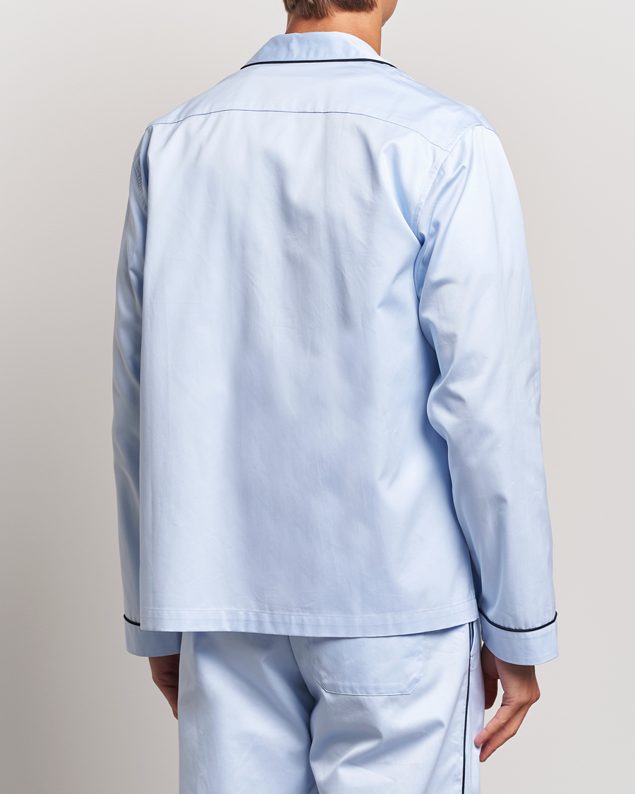 Heren | Pyjama's en gewaden | Tekla | Sateen Pyjama Shirt Bellhop Blue