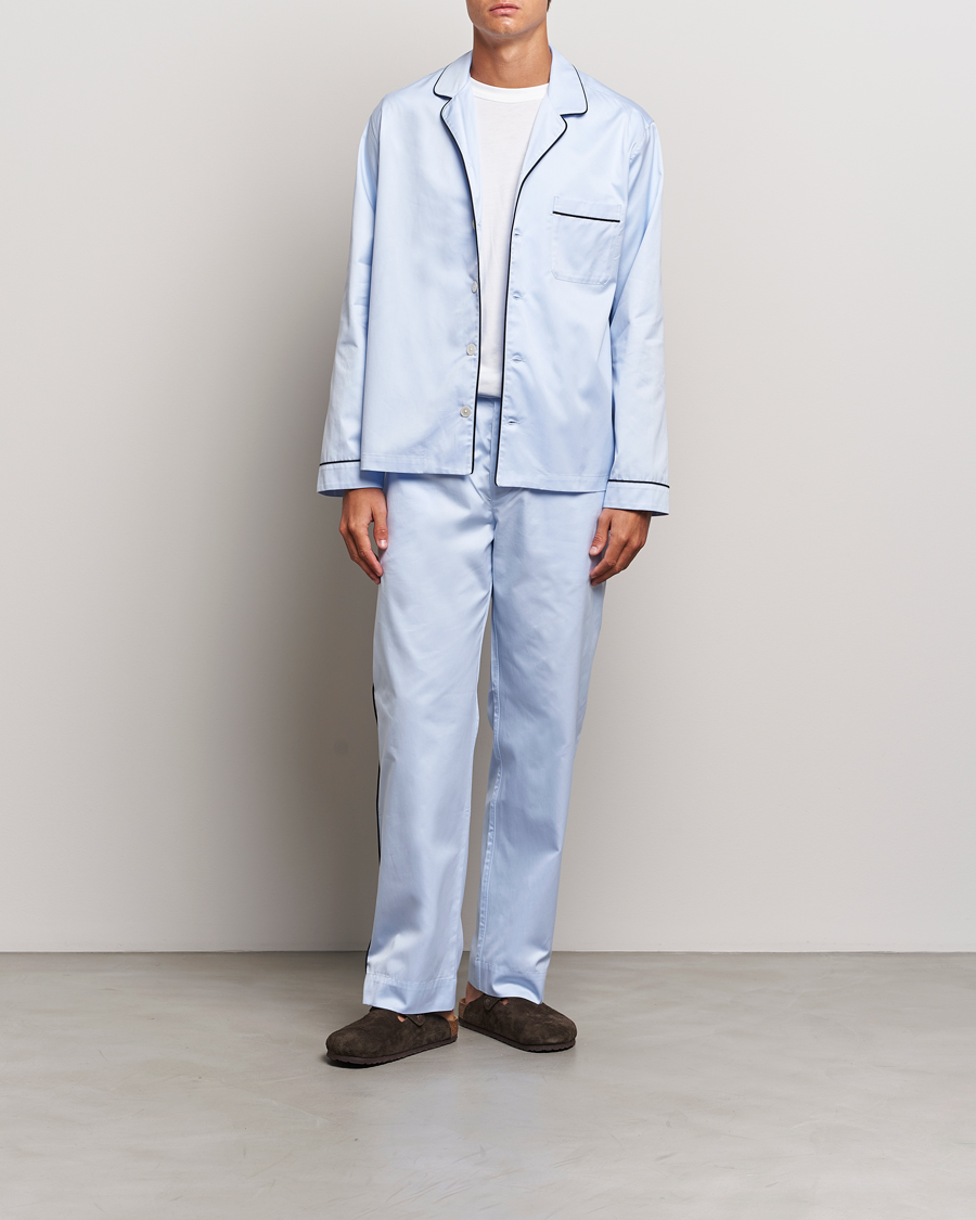 Heren | Pyjama's en gewaden | Tekla | Sateen Pyjama Pants Bellhop Blue