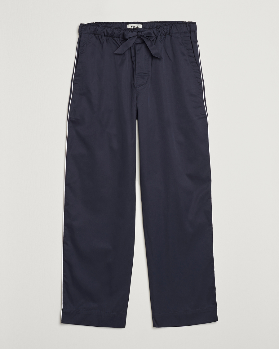 Heren | Tekla Sateen Pyjama Pants Chelsea Navy | Tekla | Sateen Pyjama Pants Chelsea Navy