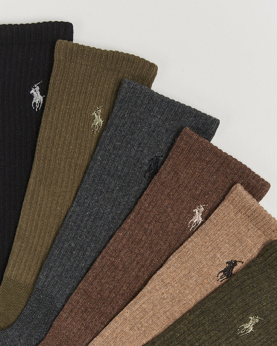 Heren | Ondergoed | Polo Ralph Lauren | Polo Ralph Lauren6-Pack Performance Crew SocksBrown