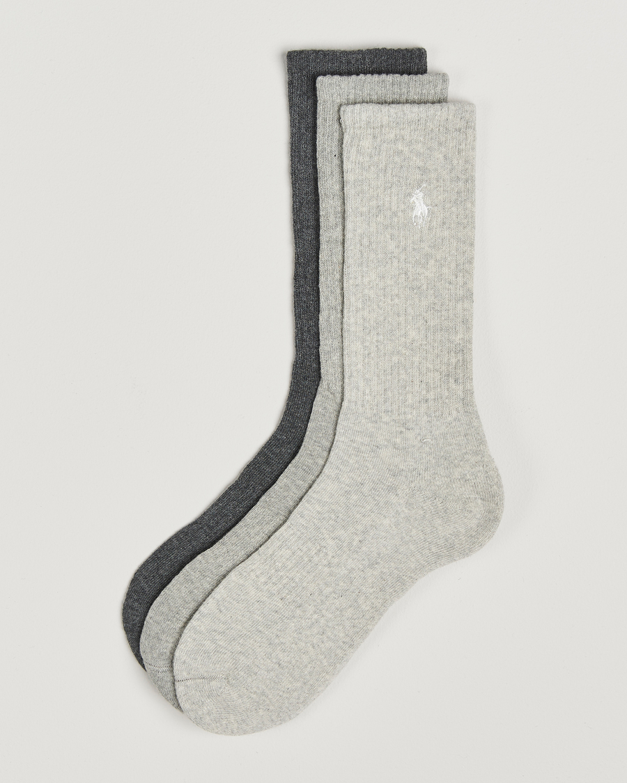 Heren | Ondergoed | Polo Ralph Lauren | 3-Pack Rib Cotton Sock Grey
