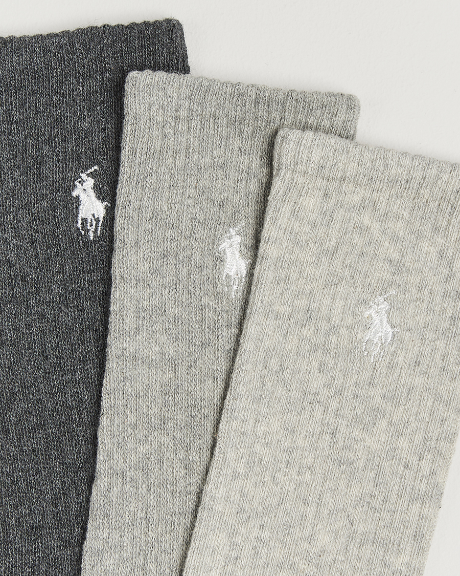 Heren | Ondergoed | Polo Ralph Lauren | 3-Pack Rib Cotton Sock Grey