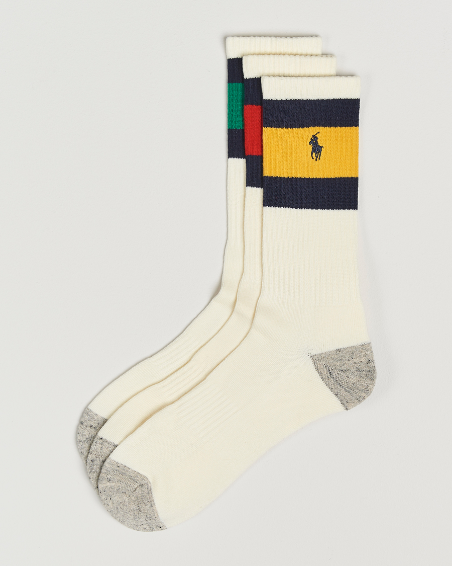 Heren | Ondergoed | Polo Ralph Lauren | 3-Pack Sport Stripe Socks White