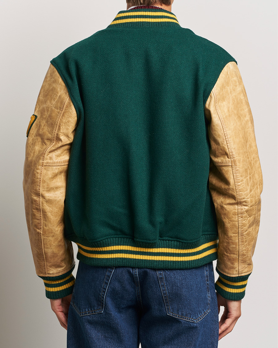 Heren | Jassen | Polo Ralph Lauren | Varsity Leather Bomber Moss Agate