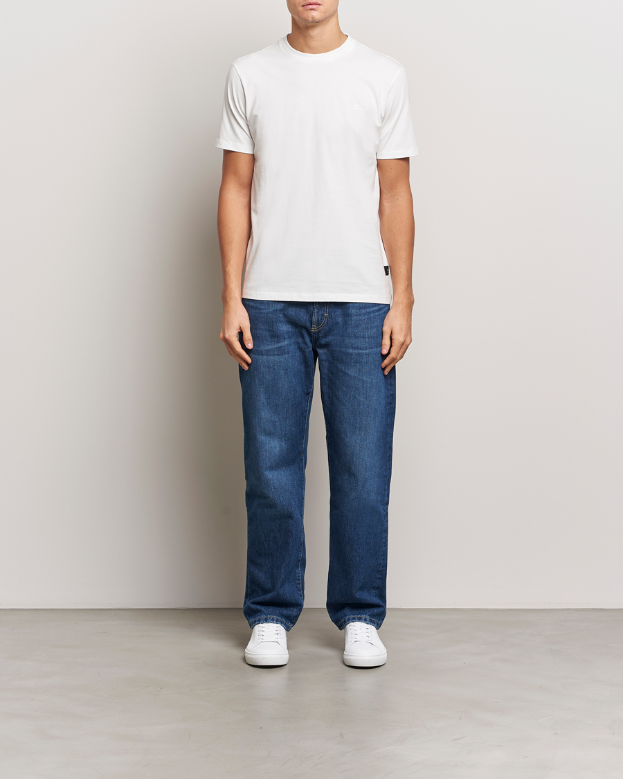 Heren | T-shirts | Replay | Tonal Logo Crew Neck T-Shirt Off White