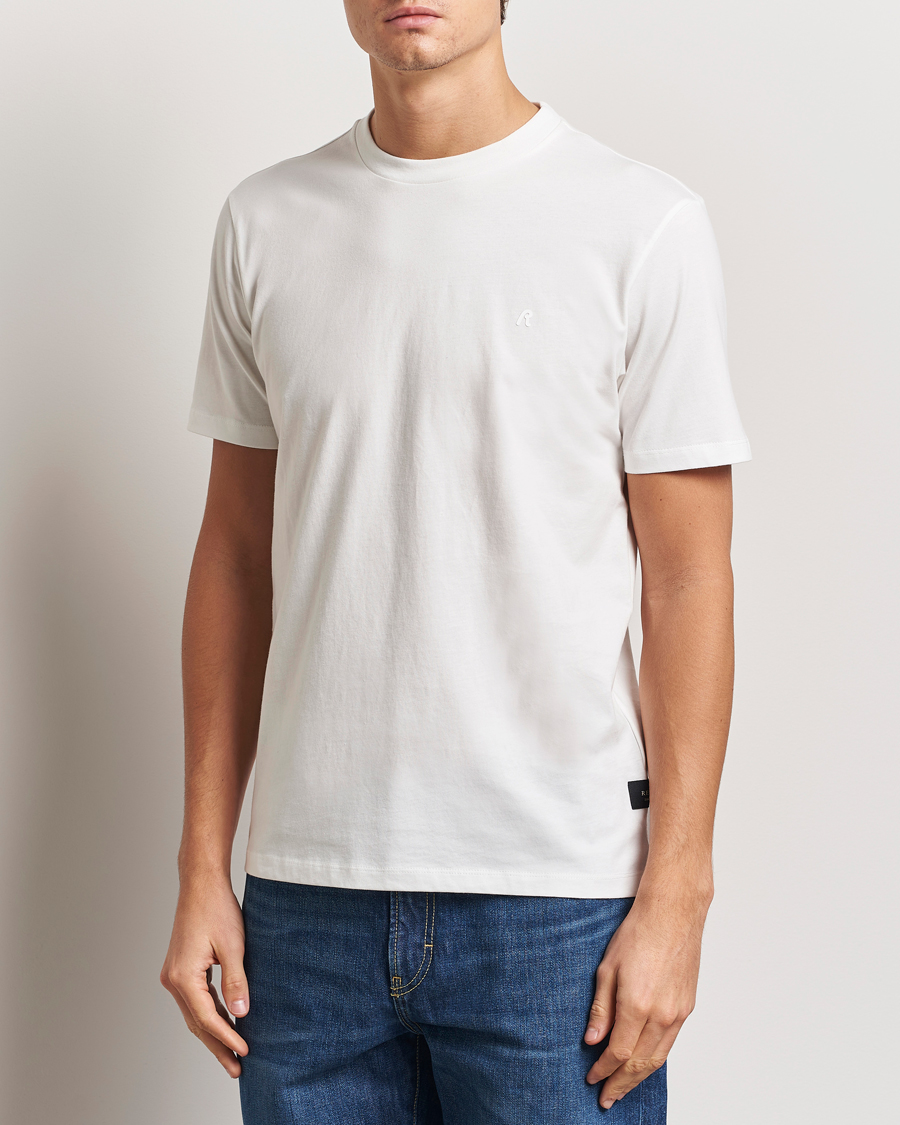 Heren | T-shirts | Replay | Tonal Logo Crew Neck T-Shirt Off White