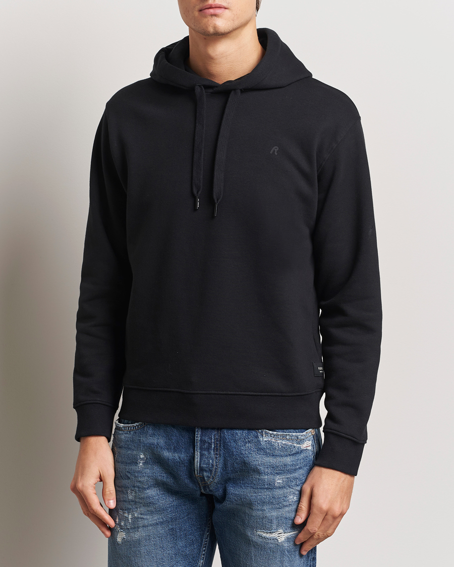 Heren | Truien | Replay | Tonal Logo Hoodie Black