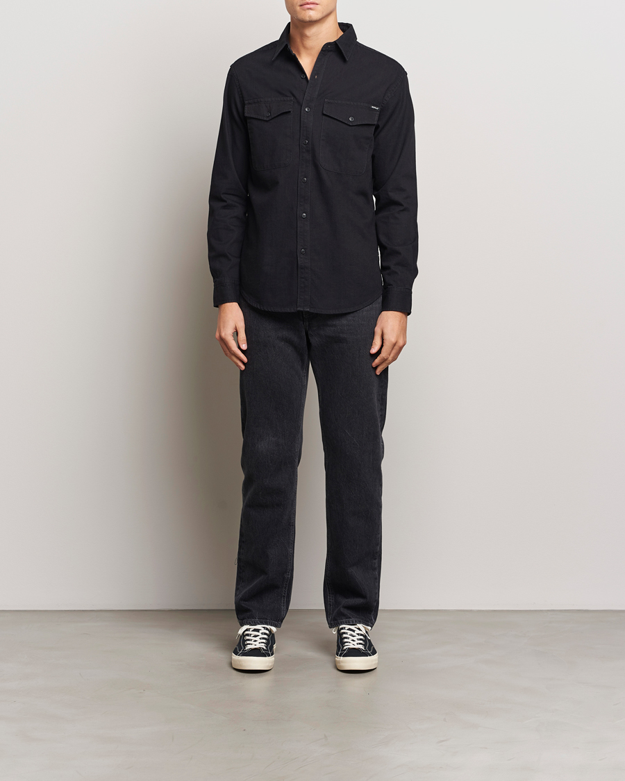 Heren | Overhemden | Replay | Denim Shirt Washed Black