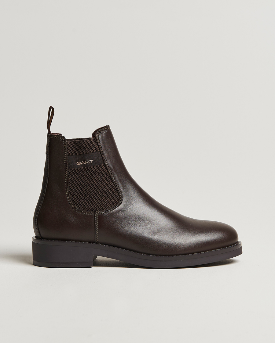 Heren | GANT Prepdale Leather Chelsea Boot Dark Brown | GANT | Prepdale Leather Chelsea Boot Dark Brown