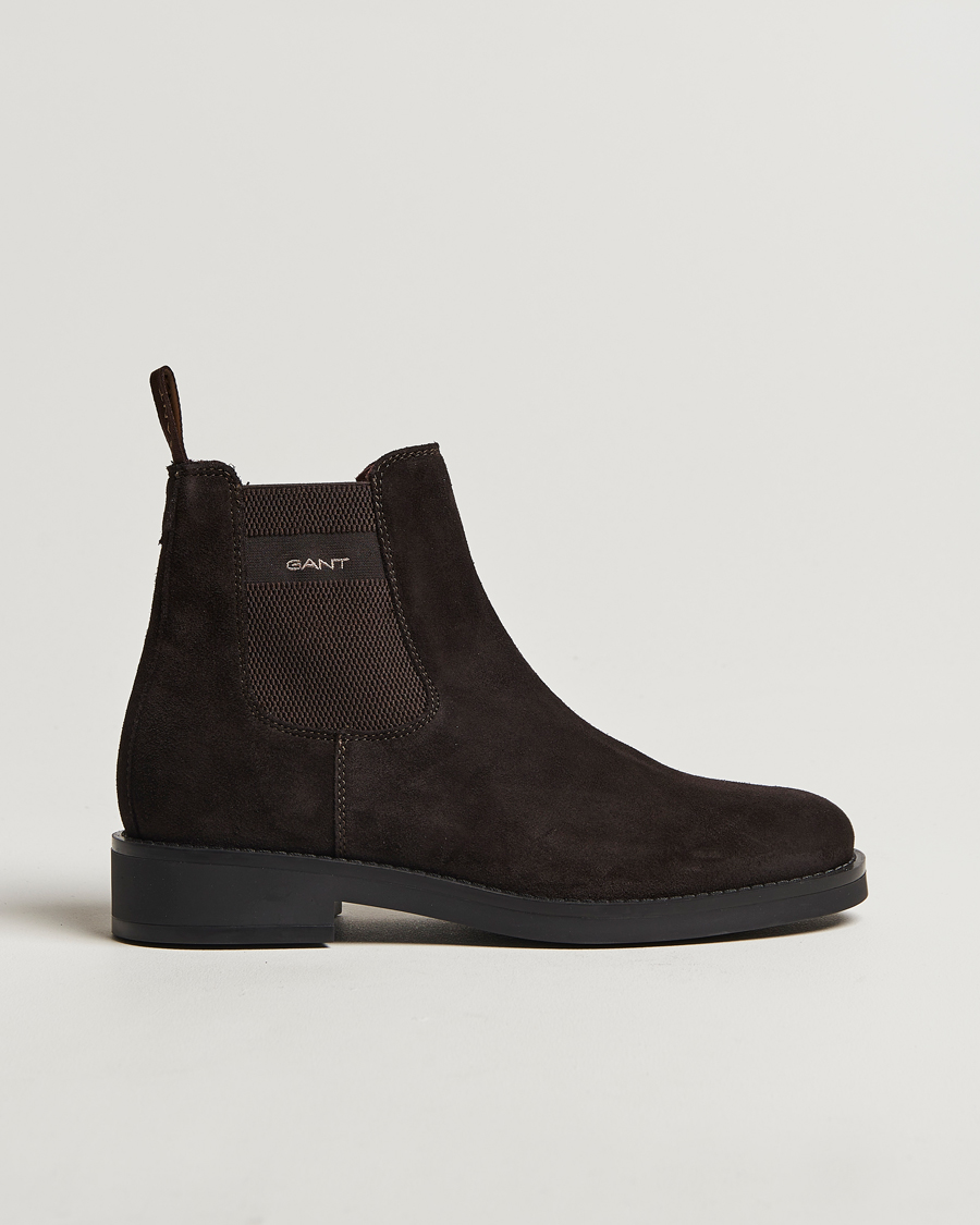 Heren | GANT Prepdale Suede Chelsea Boot Espresso Brown | GANT | Prepdale Suede Chelsea Boot Espresso Brown
