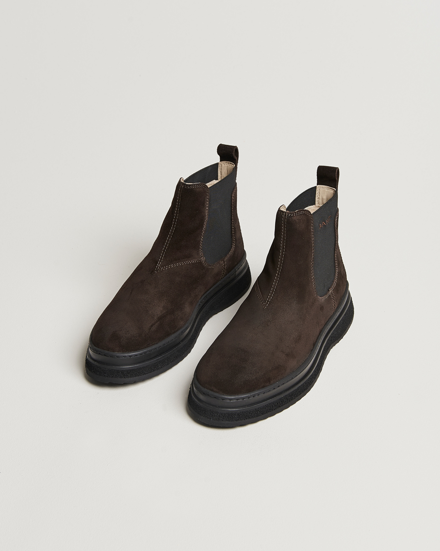 Heren | GANT Blistown Shearling Suede Chelsea Boot Espresso Brown | GANT | Blistown Shearling Suede Chelsea Boot Espresso Brown