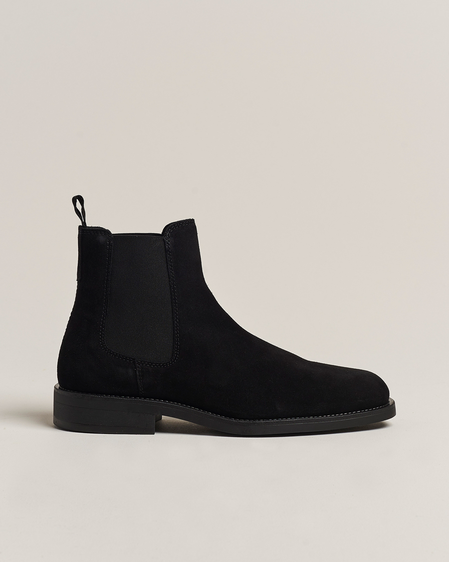 Heren | GANT Rizmood Suede Chelsea Boot Black | GANT | Rizmood Suede Chelsea Boot Black