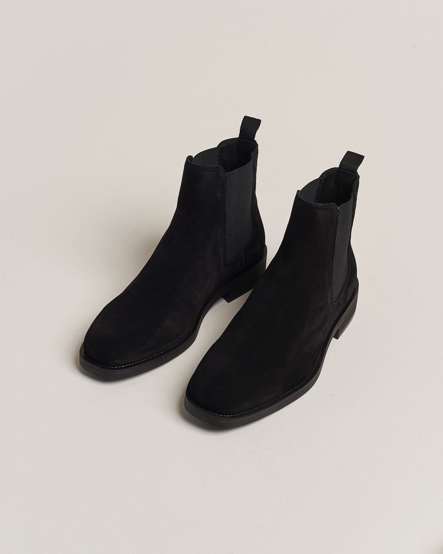 Heren | GANT Rizmood Suede Chelsea Boot Black | GANT | Rizmood Suede Chelsea Boot Black