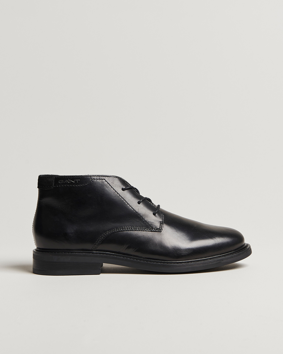 Heren | GANT St Fairkon Chukka Leather Boot Black | GANT | St Fairkon Chukka Leather Boot Black
