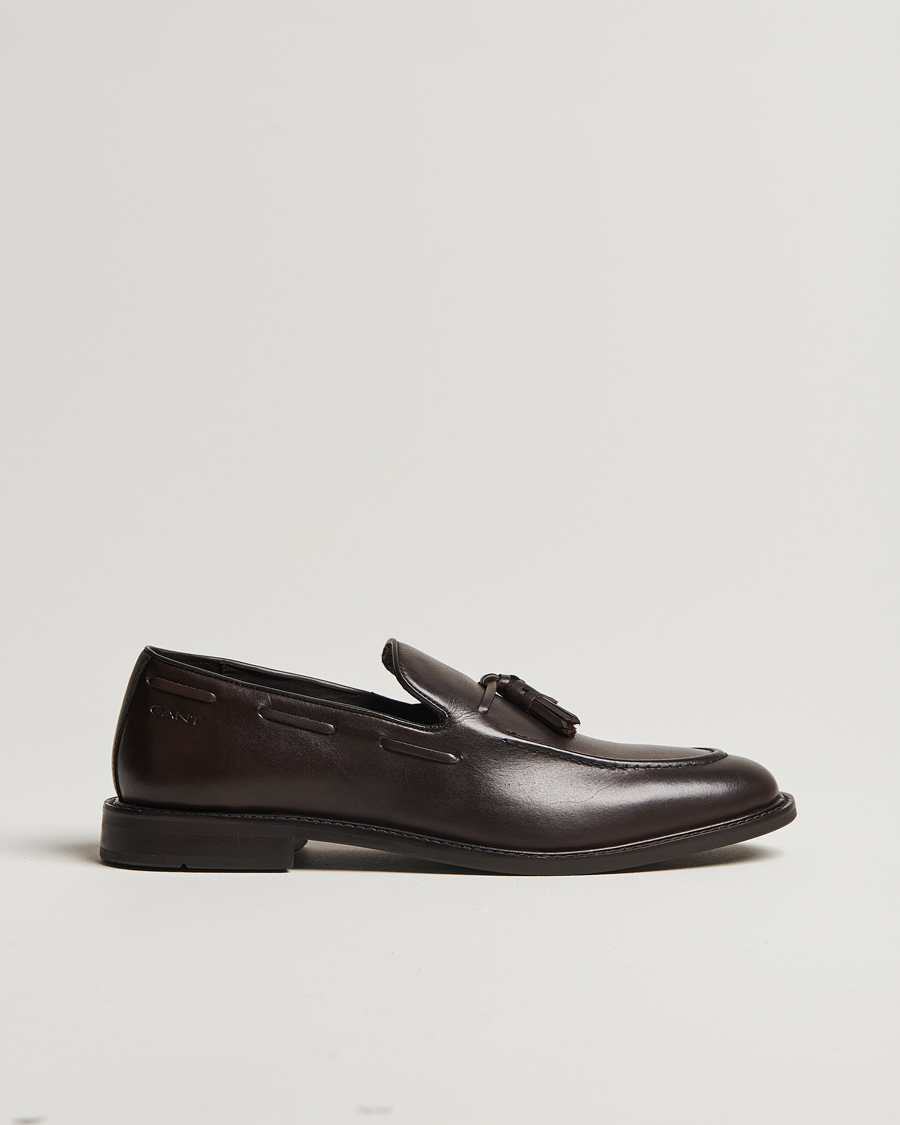 Heren | GANT Lozham Leather Tassle Loafer Dark Brown | GANT | Lozham Leather Tassle Loafer Dark Brown
