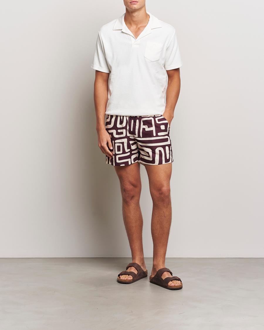 Heren | Zwembroek | OAS | Kalahara Swim Shorts Brown/Beige
