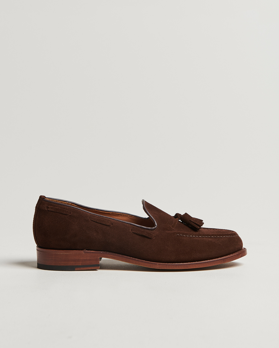 Heren | Sanders Finschley Suede Tassel Loafer Polo Snuff | Sanders | Finschley Suede Tassel Loafer Polo Snuff