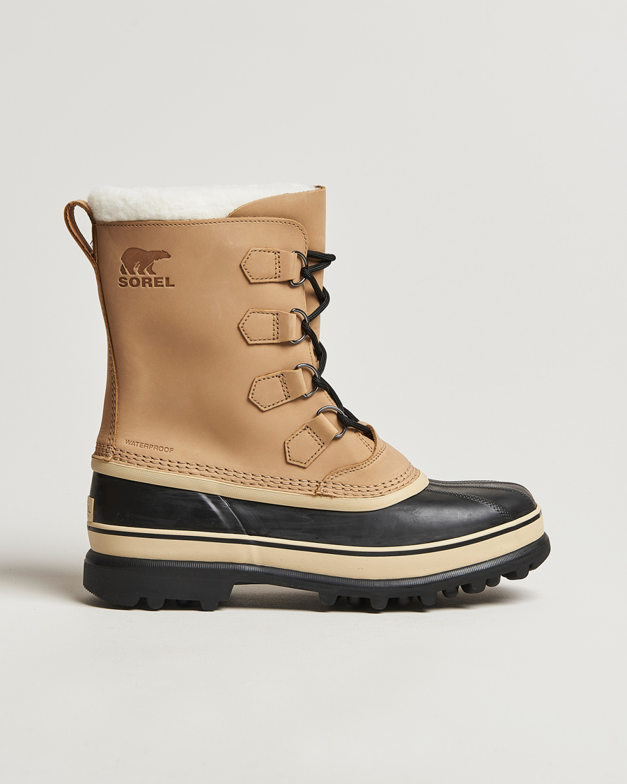 Heren | Laarzen | Sorel | Caribou WP Felt Lined Leather Boots Buff