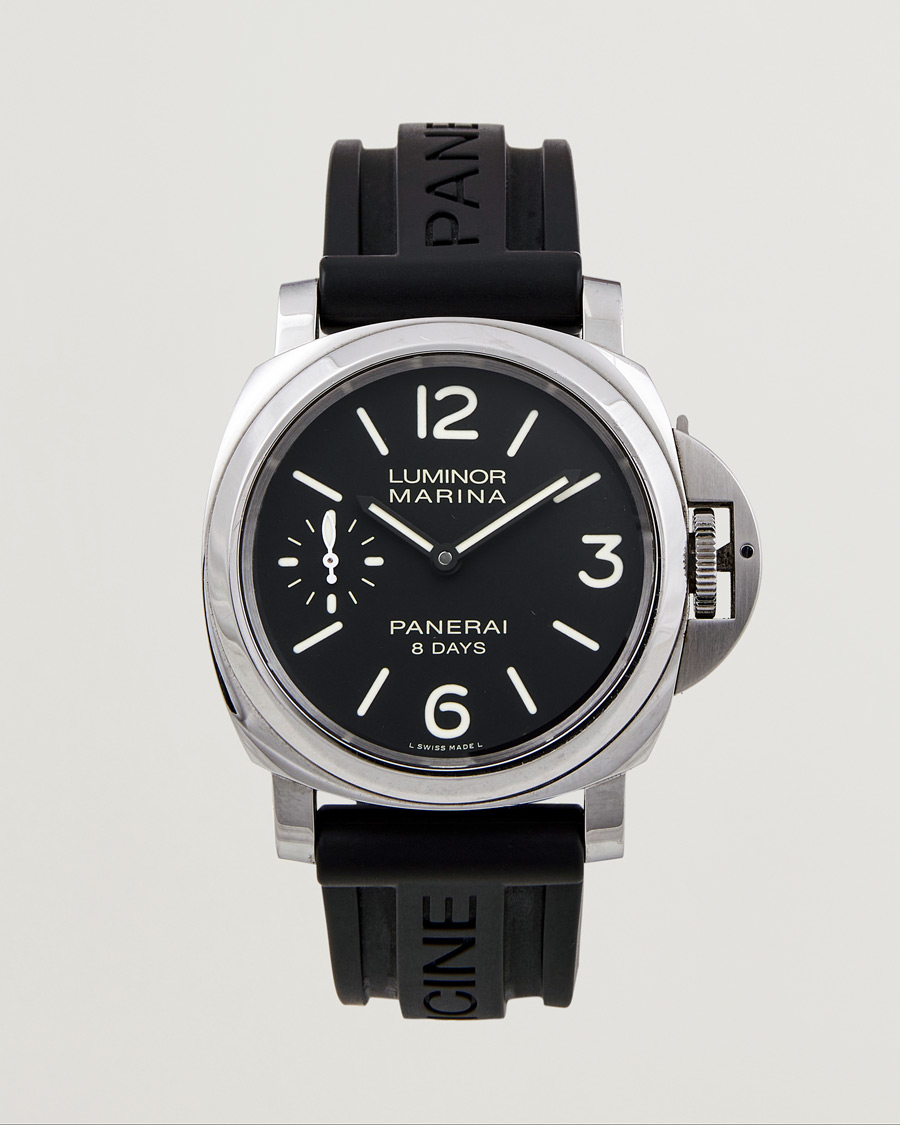 Heren | Panerai Pre-Owned Luminor Marina 8 Days 00510 Silver | Panerai Pre-Owned | Luminor Marina 8 Days 00510 Silver
