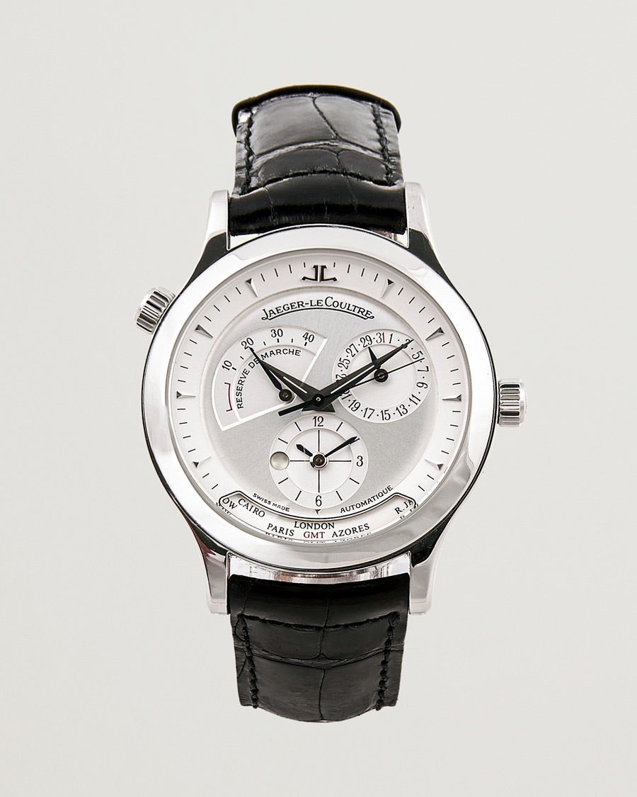 Heren | Jaeger-LeCoultre Pre-Owned Master Geographic 142.8.92 Silver | Jaeger-LeCoultre Pre-Owned | Master Geographic 142.8.92 Silver