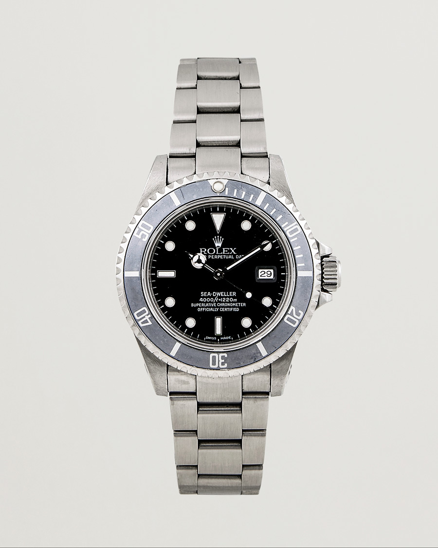 Heren | Rolex Pre-Owned Sea Dweller 16600 Oyster Perpetual Steel Black Silver | Rolex Pre-Owned | Sea Dweller 16600 Oyster Perpetual Steel Black Silver