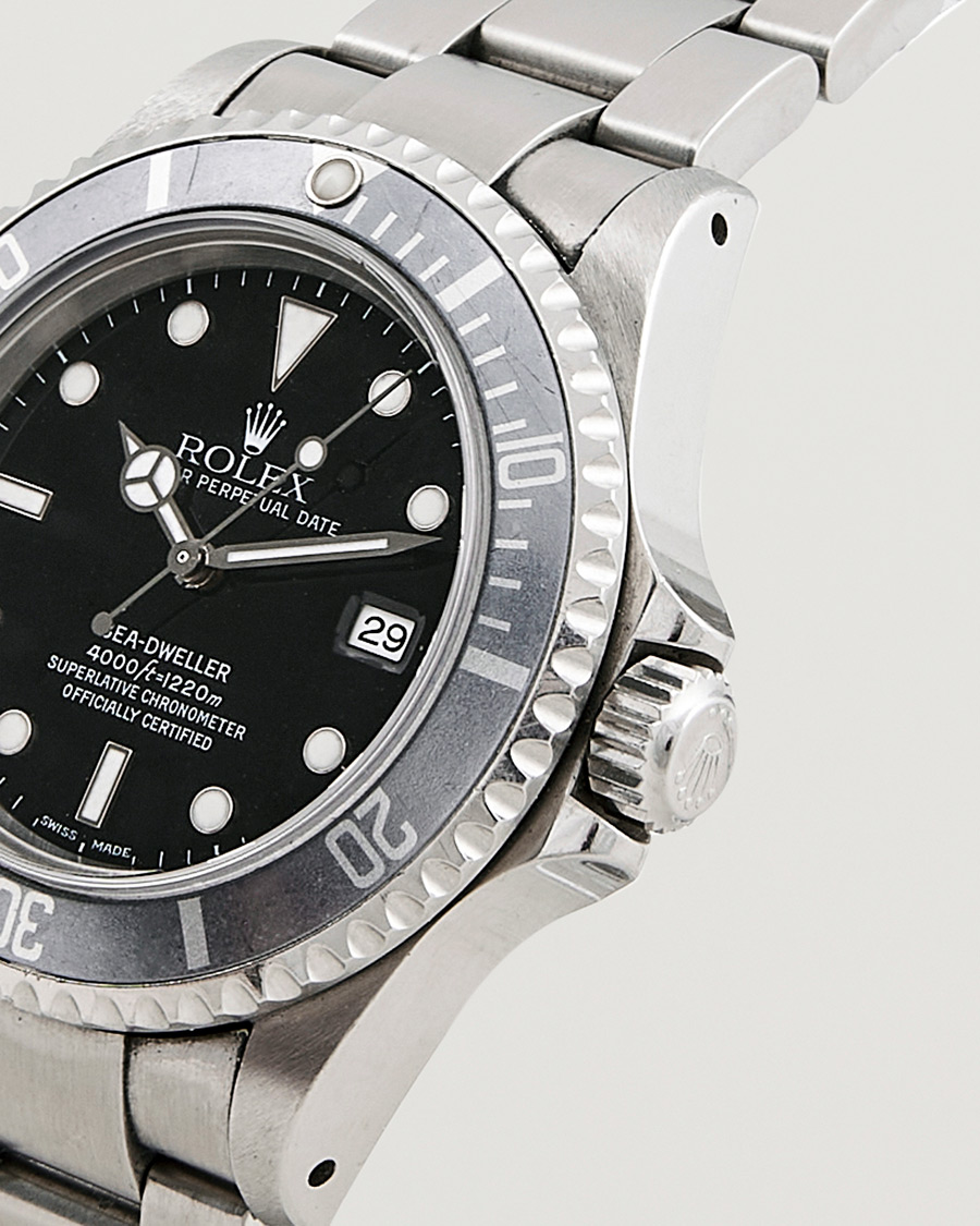 Heren | Rolex Pre-Owned Sea Dweller 16600 Oyster Perpetual Steel Black Silver | Rolex Pre-Owned | Sea Dweller 16600 Oyster Perpetual Steel Black Silver