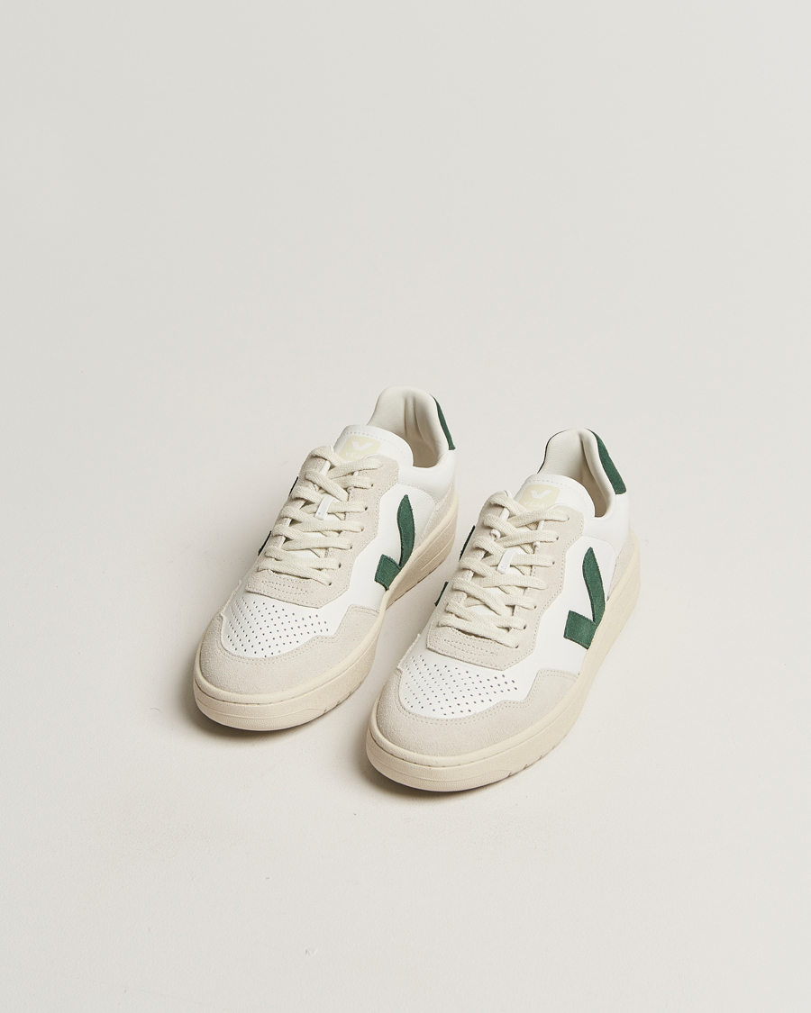 Heren |  | Veja | V-90 Leather Sneaker Extra White/Cyprys