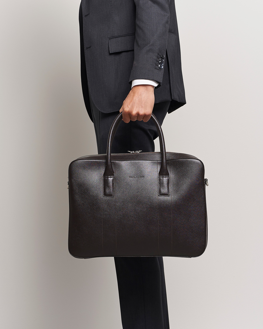 Heren |  | Oscar Jacobson | Leather Briefcase Forastero Brown