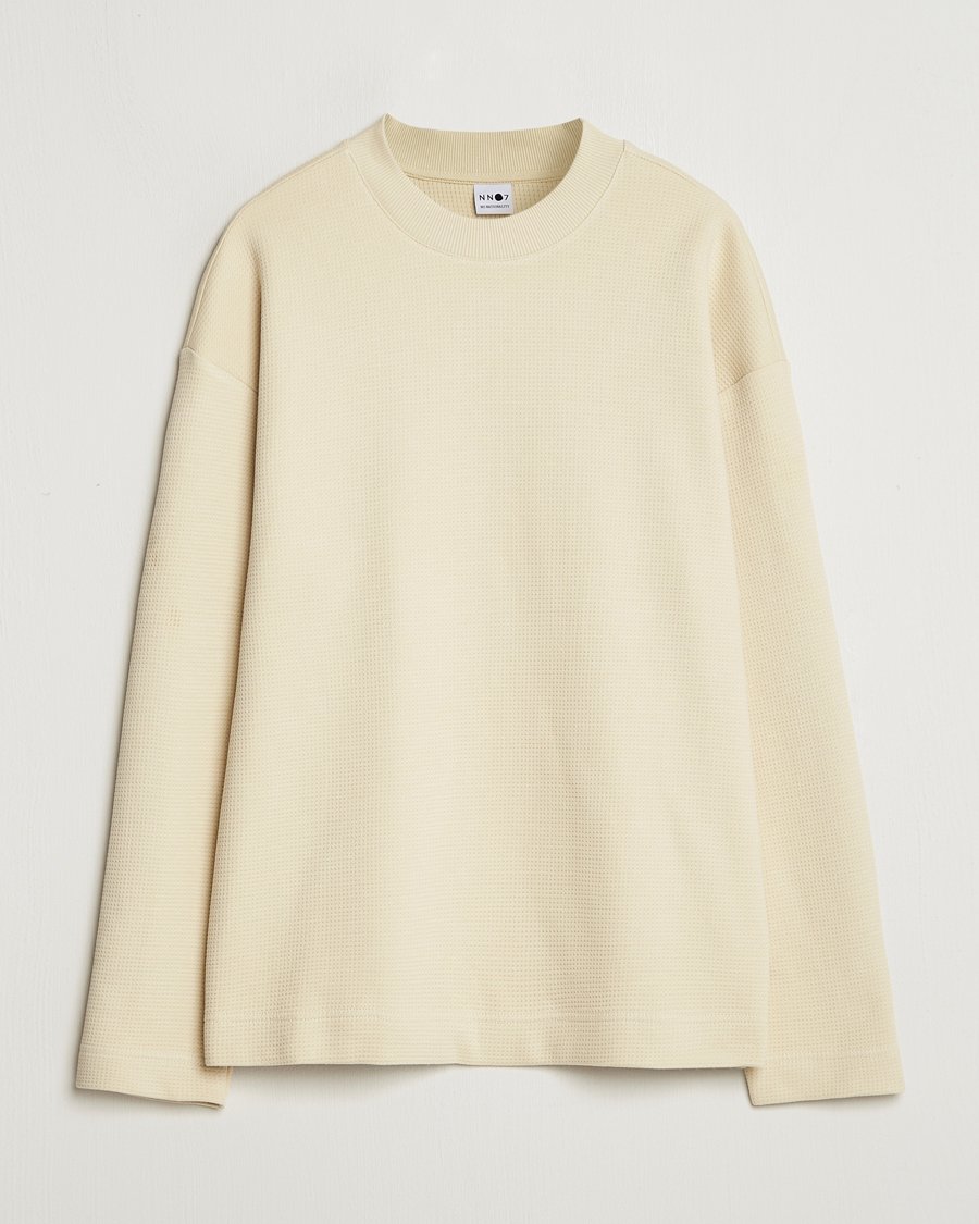 Heren | T-shirts | NN07 | Benja Long Sleeve T-Shirt Ecru