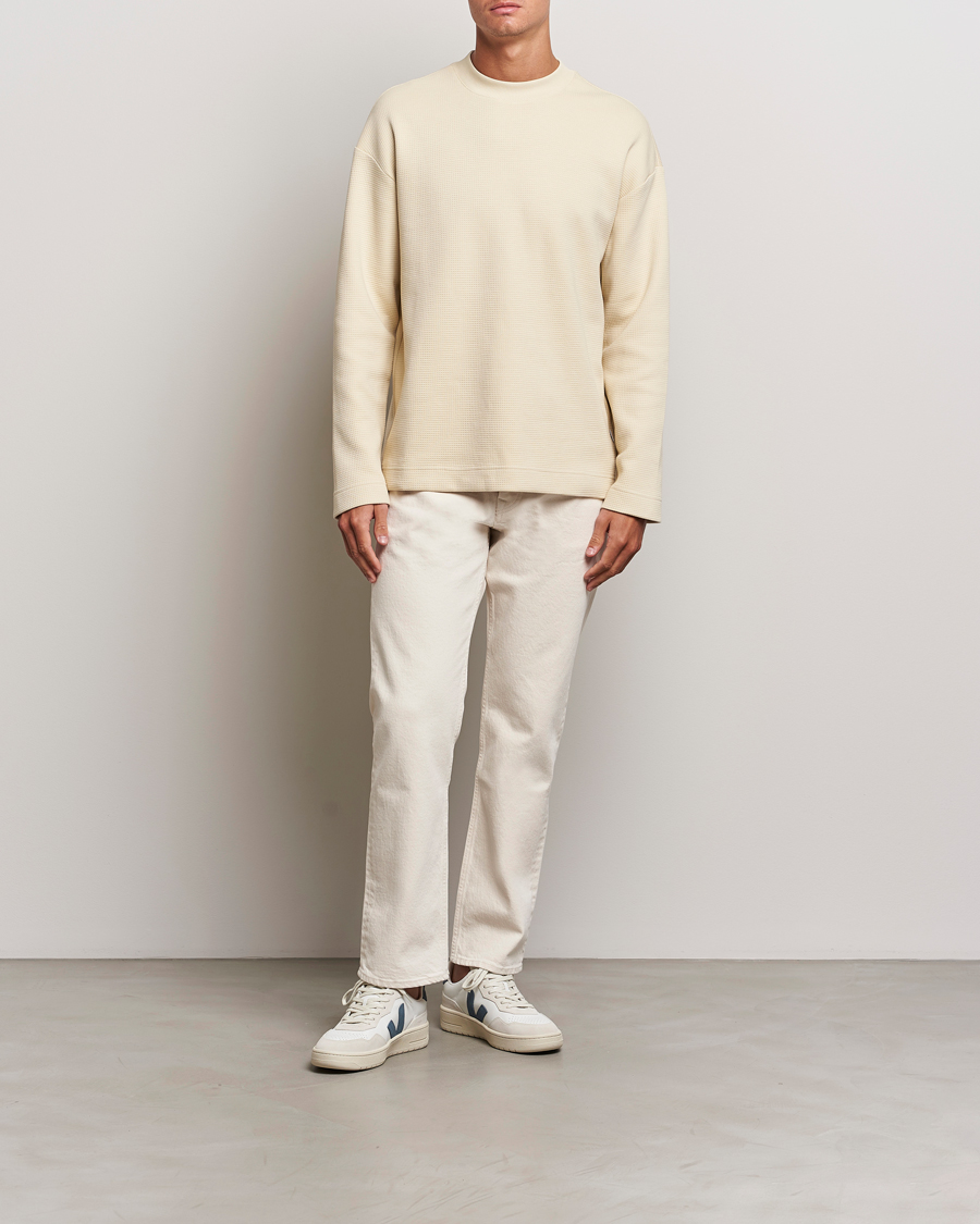 Heren | T-shirts | NN07 | Benja Long Sleeve T-Shirt Ecru