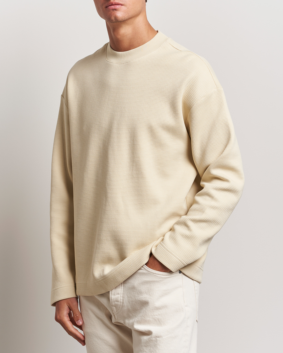 Heren | T-shirts | NN07 | Benja Long Sleeve T-Shirt Ecru