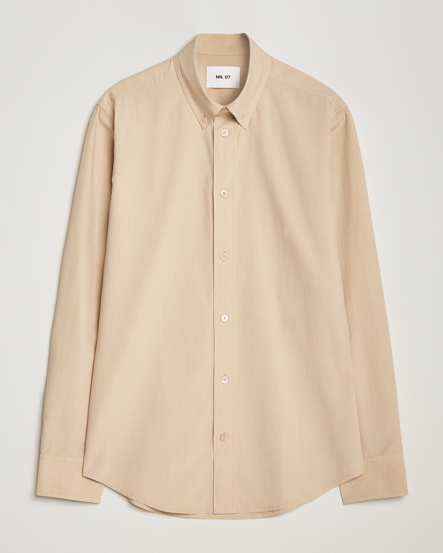 Heren | Overhemden | NN07 | Colby Lyocell/Cotton Button Down Shirt White Peppar