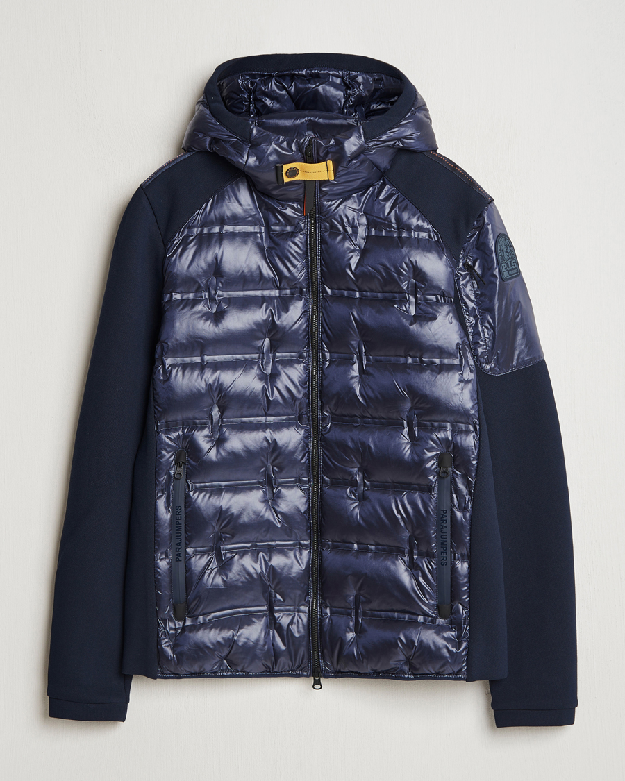 Heren | Jassen | Parajumpers | Gyles Piquet Puffer Hybrid Jacket Blue Navy