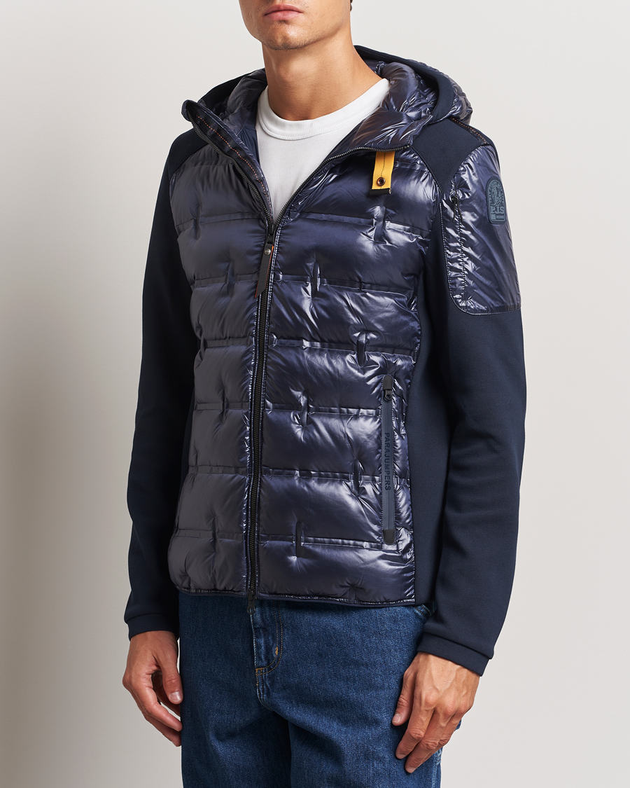 Heren | Jassen | Parajumpers | Gyles Piquet Puffer Hybrid Jacket Blue Navy