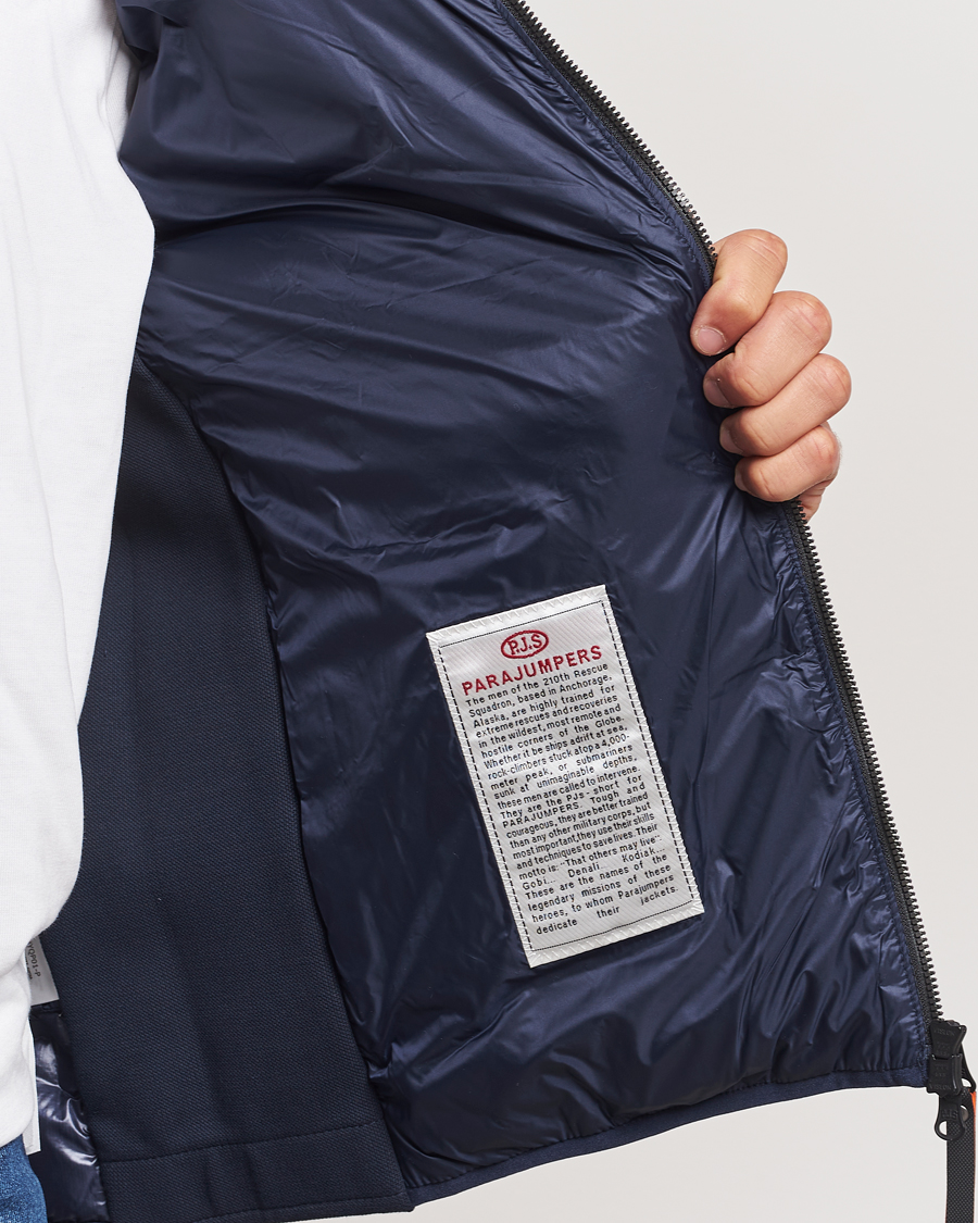 Heren | Jassen | Parajumpers | Gyles Piquet Puffer Hybrid Jacket Blue Navy