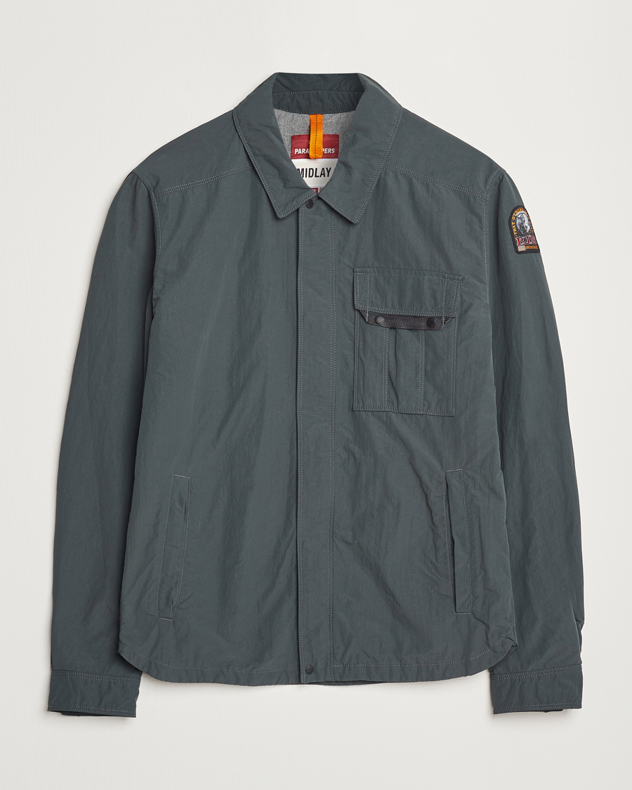 Heren | Jassen | Parajumpers | Miura Peached Poplin Shirt Jacket Green Gables