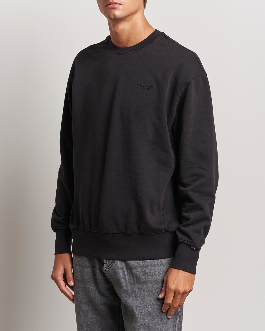 Heren | Truien | Levi's | Garment Dyed Authentic Crew Neck Sweatshirt Black