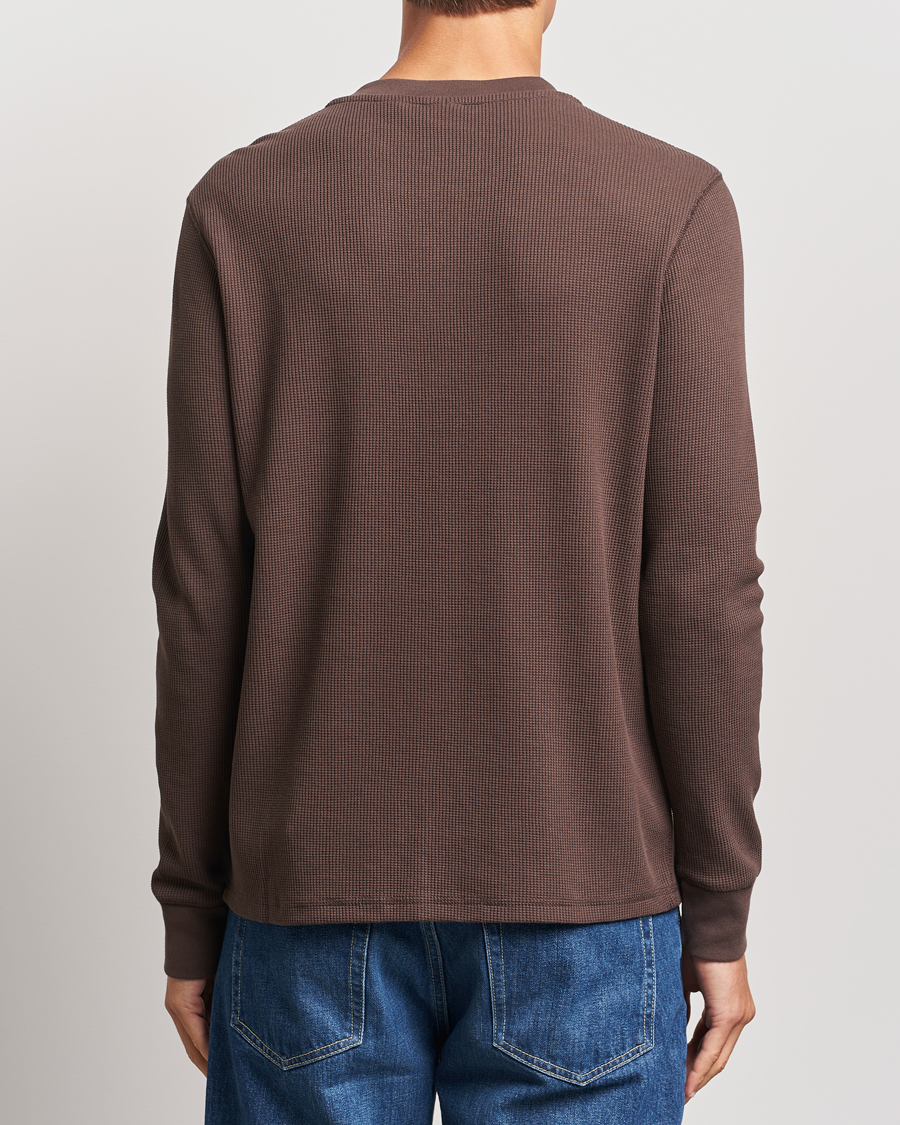 Heren | Truien | Levi's | Thermal Henley Chocolate Brown