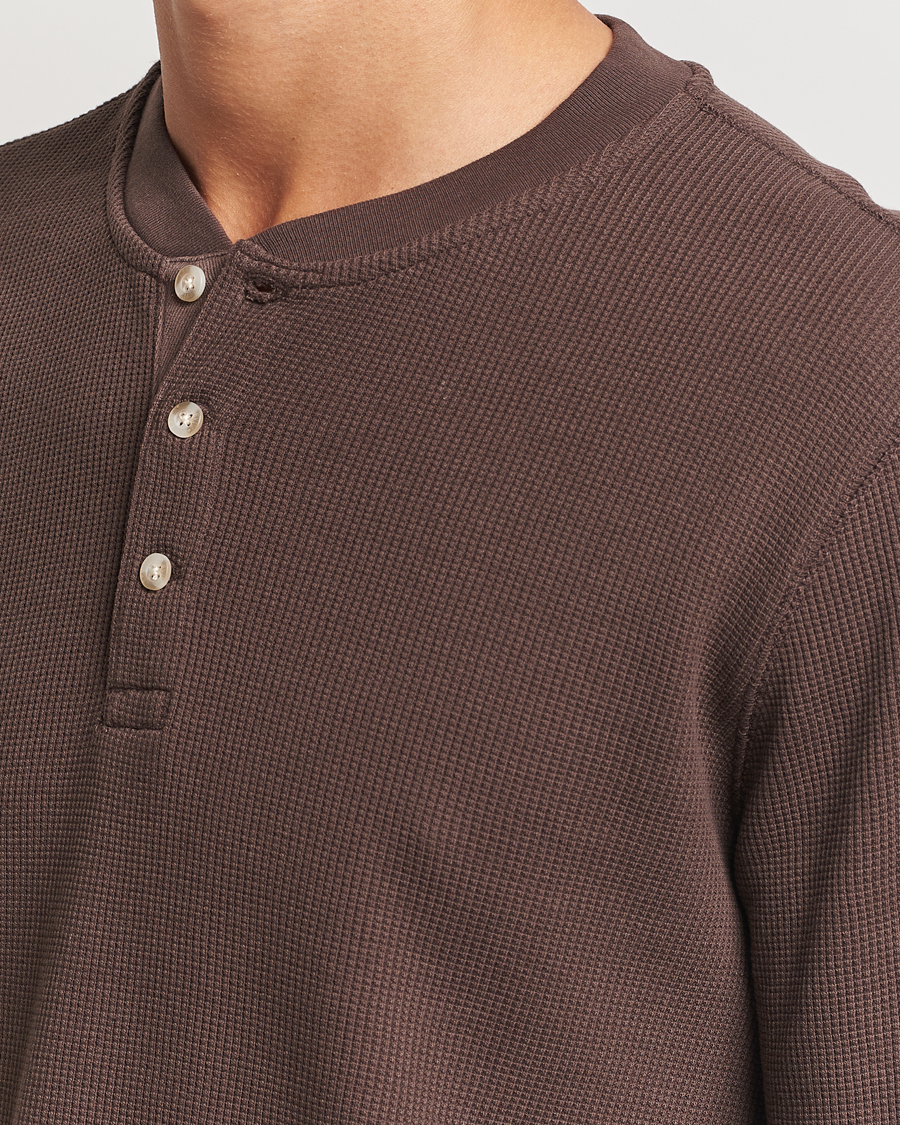 Heren | Truien | Levi's | Thermal Henley Chocolate Brown
