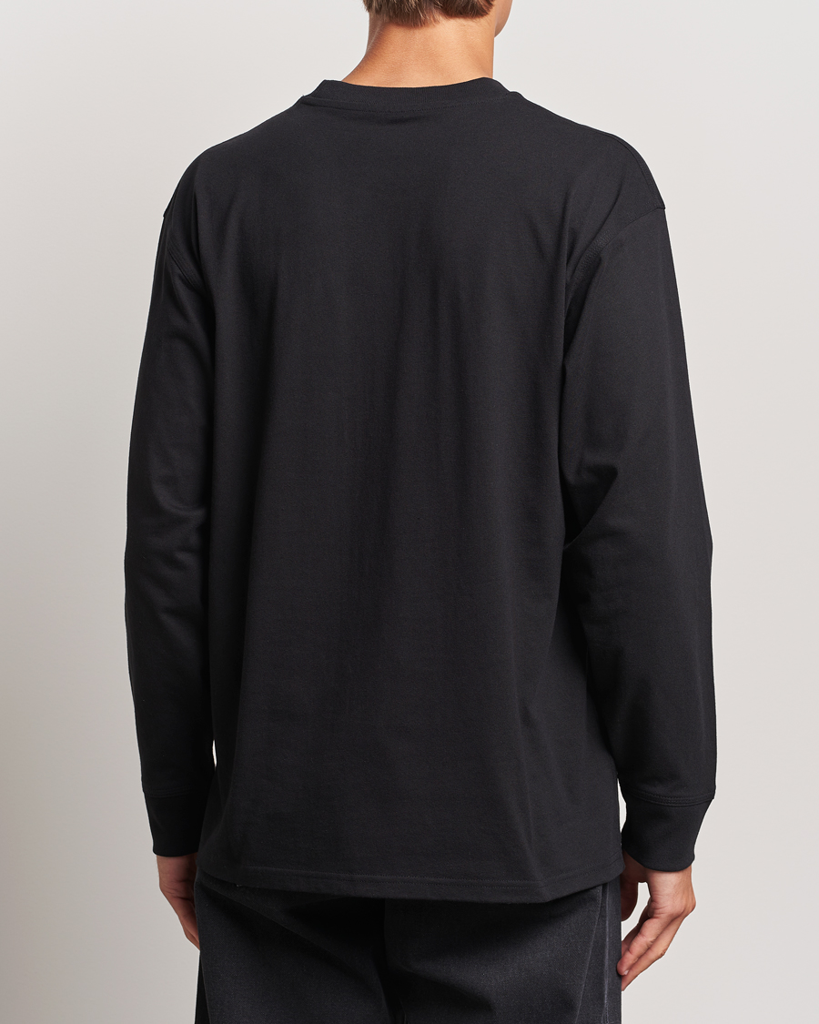 Heren | T-shirts | Carhartt WIP | American Script Long Sleeve T-Shirt Black