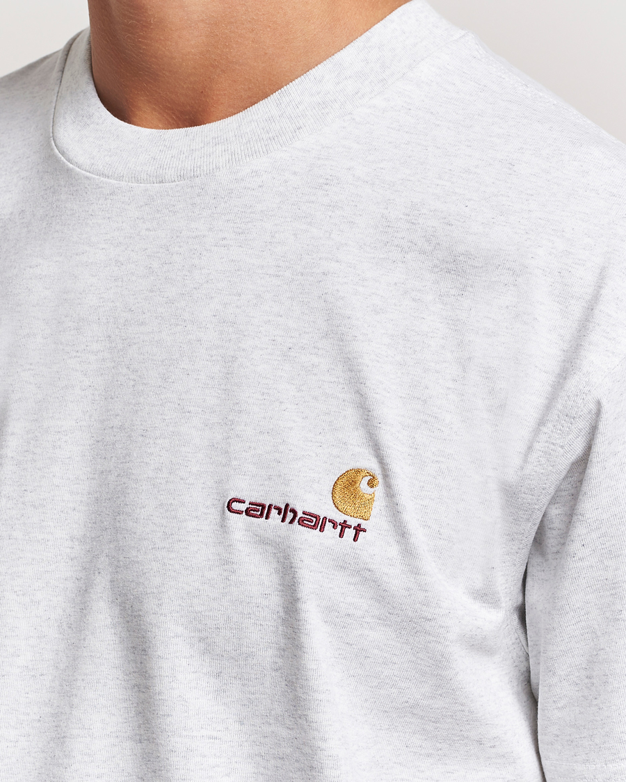 Heren | T-shirts | Carhartt WIP | American Script Short Sleeve T-Shirt Ash Heather