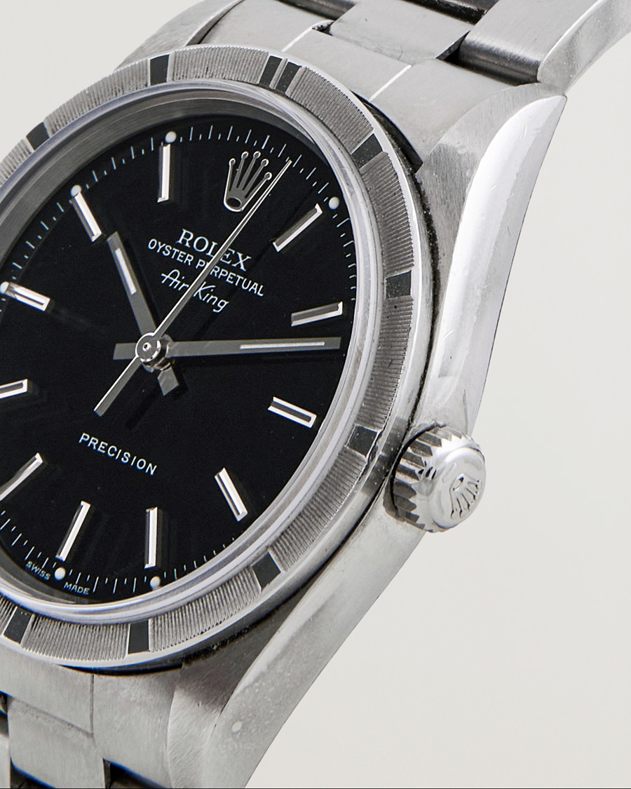 Heren | Rolex Pre-Owned Air King 14010M Oyster Perpetual  Steel Black | Rolex Pre-Owned | Air King 14010M Oyster Perpetual  Steel Black