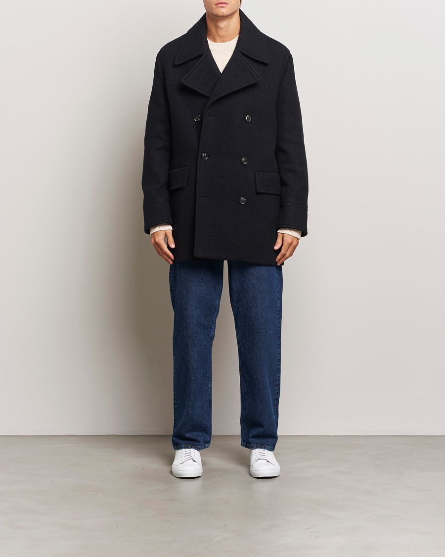 Heren | Jassen | J.Lindeberg | Arno Double Breasted Coat Black