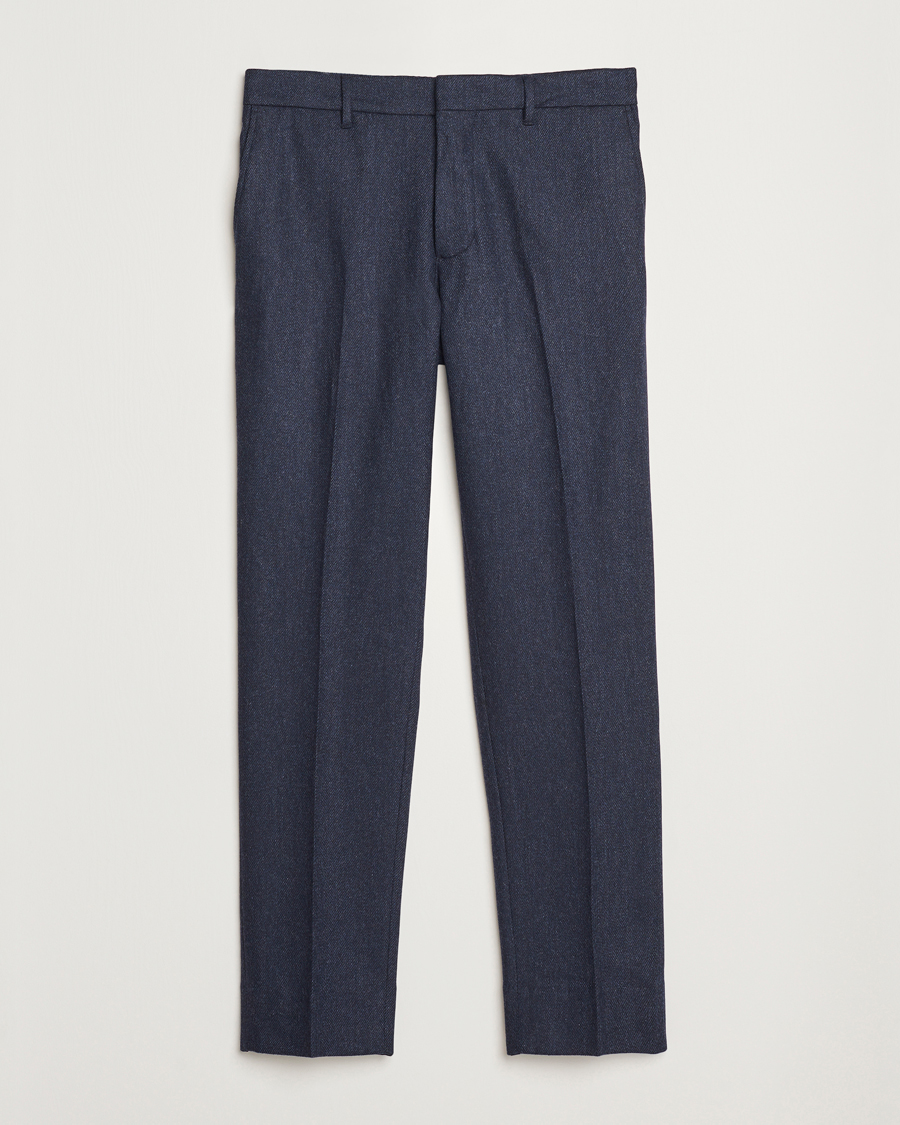Heren | Broeken | J.Lindeberg | Soren Twill Cash Flannel Pants Navy
