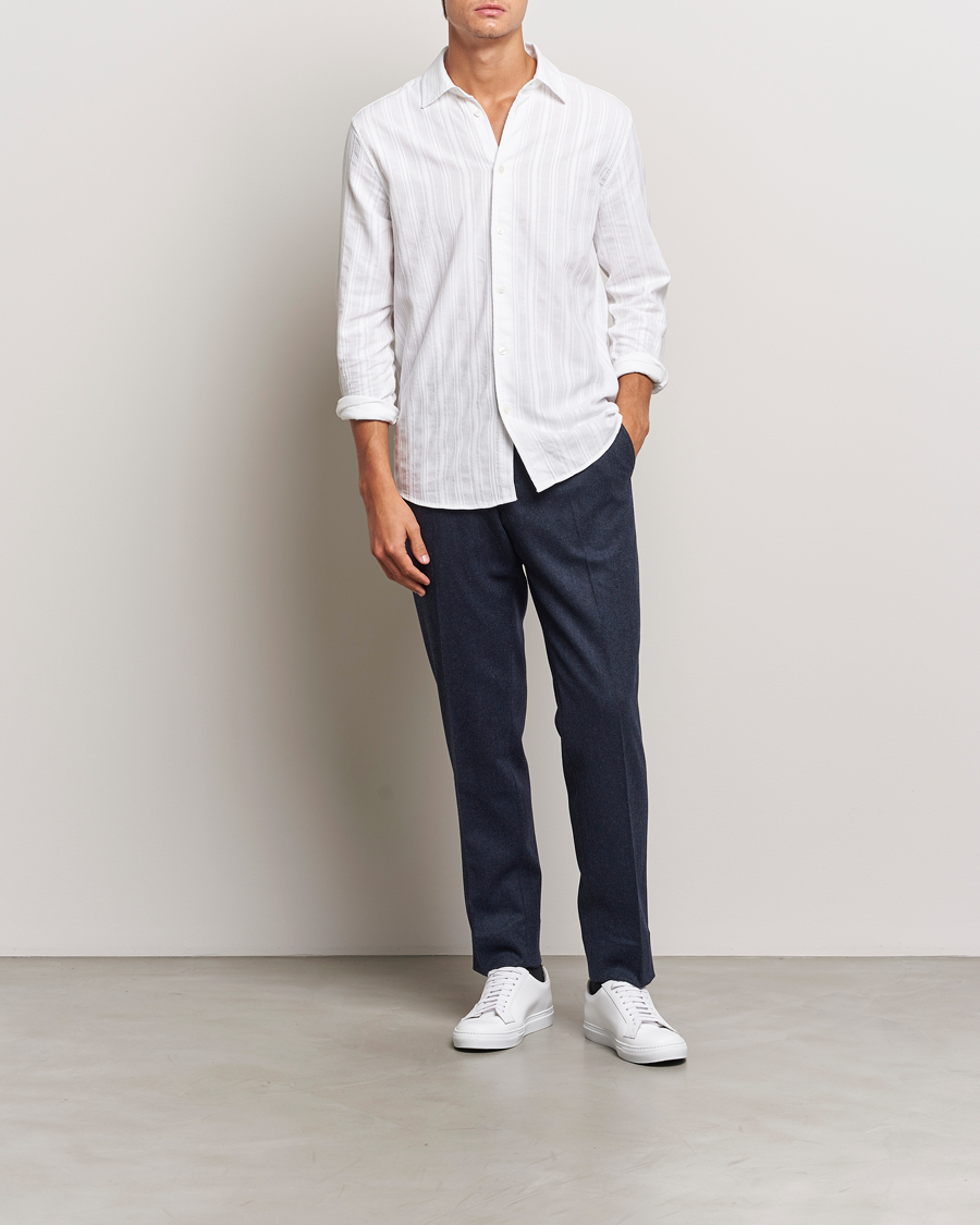 Heren | Broeken | J.Lindeberg | Soren Twill Cash Flannel Pants Navy