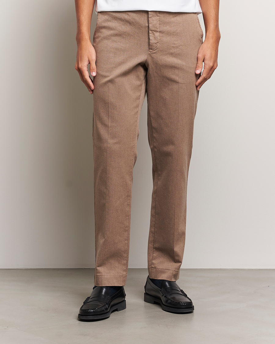 Heren | Broeken | J.Lindeberg | Lois Flannel Twill Pants Tiger Brown