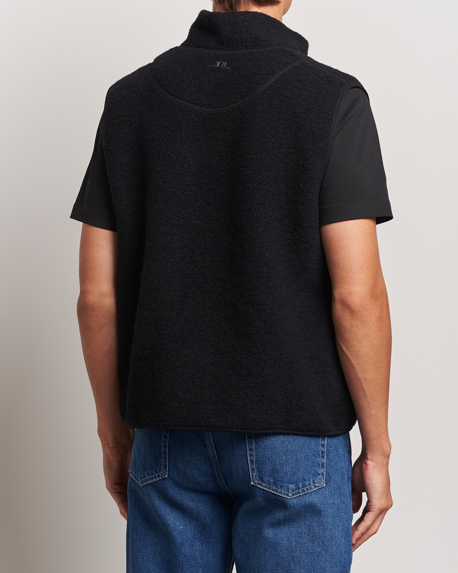 Heren | J.Lindeberg Duncan Wool Fleece Vest Black | J.Lindeberg | Duncan Wool Fleece Vest Black