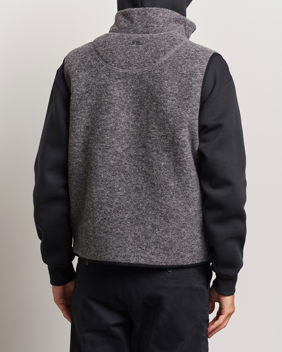 Heren | Gilets | J.Lindeberg | Duncan Wool Fleece Vest Light Grey Melange