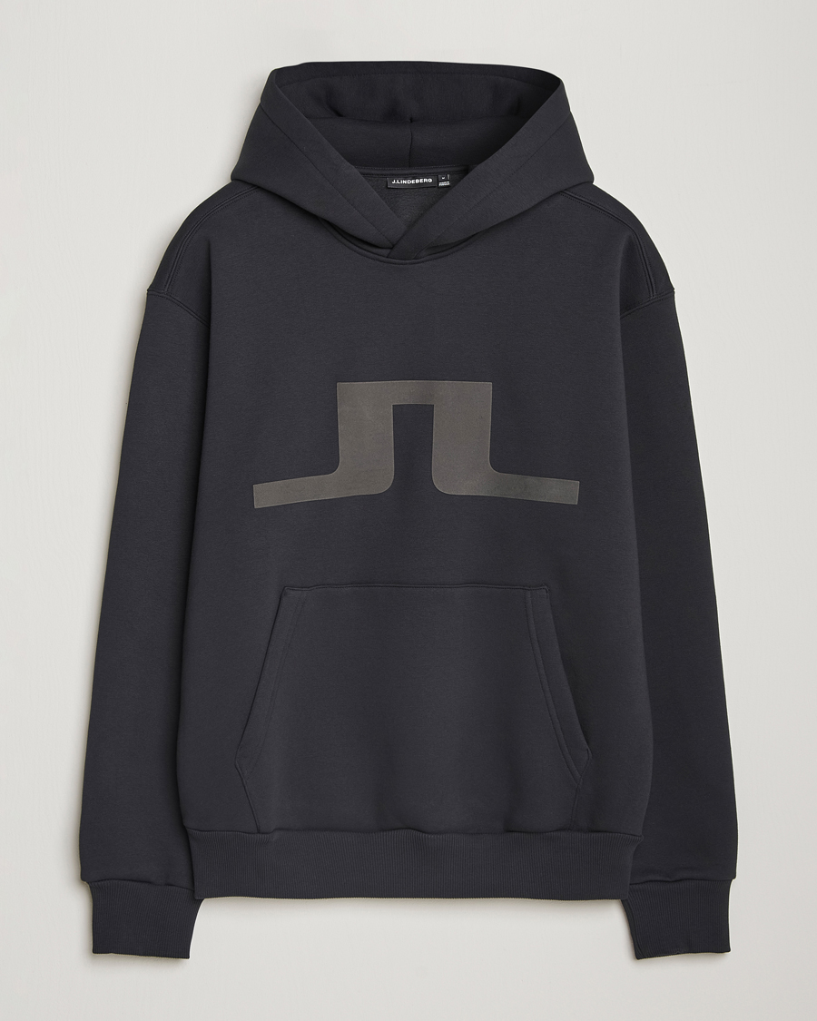 Heren | Truien | J.Lindeberg | Karson Graphic Hoodie Black